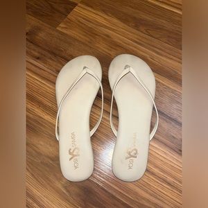 Never worn beige sandals, size 8